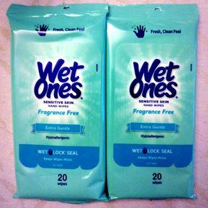 Wet Ones Wipes Fragrance Free 2 pks of 20 each